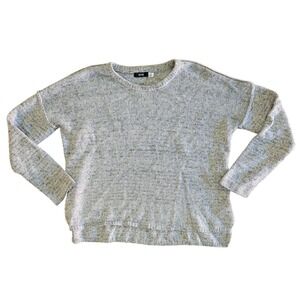 Urban Outfitters BDG Blue Gray Heathered Knit Minimalist Crewneck Sweater Sz S